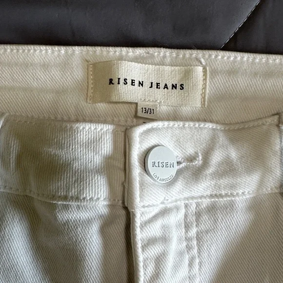 RISEN Women's White Barrel Leg Jeans - Picture 3 of 6